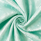 Jacquard Rich Floral Satin—Durable Quality —Aqua Green—58" Wide—100% Polyester Fabric—High-Quality—Sold by The Yard—Nationwide Shipping